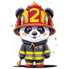 Panda as a firefighter