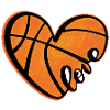 Basketballherz mit Liebe