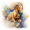 Cheval, quarter horse, palomino