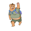 Cartoon Bear is Boy Scout