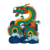 Japanese sea god Ryujin