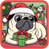Christmas Santa Pug Dog