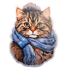 Chat d’hiver avec écharpe