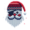 Weihnachtsmann Kawaii Strickmuster