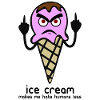 Crème glacée grincheuse