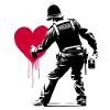 Police StreetArt Heart