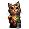 Begging Rainbow Cat