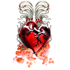 Wonderful heart made of glass.