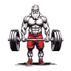 Powerlifting Santa Claus Bodybuilder Christmas