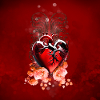 Wonderful heart made of glass.