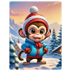 Anime Winterlandschaft Affe 1.2