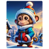 Anime Winterlandschaft Affe 1.1