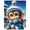 Anime Winterlandschaft Affe 1.5