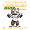Meowscles Morsom Katt Bodybuilder Trening