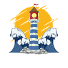 Pleine lune océan mer vagues cadeau phare