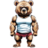 Funny Bodybuilder Bear Fitness Design