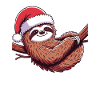 Sloth, Christmas, Winter, Animals, Sloths