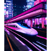 Train Tokyo Japan Night
