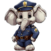 Elefanten Polizei