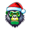 Gorilla Christmas Face