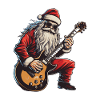 Weihnachtsmann Gitarre Santa