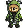 Bear Winter Comic Cute