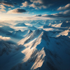 Mountain landscape above the clouds