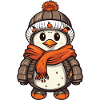 Penguin Comic Cute Winter