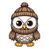 Eule Comic Winter Cozy