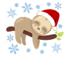 Sloth Christmas Nap Cozy Holidays