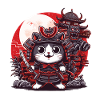 Enjoy picture of the Samurai cat and Monster just