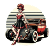 Rockabella am Hotrod: Retro-Comic
