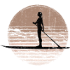 Sunset Paddleboard Silhouette
