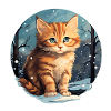Chat dans la neige