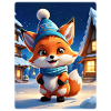 Anime Winterlandschaft Fuchs 1.5