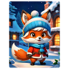 Anime Winterlandschaft Fuchs 1.1