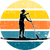 Sunset Paddleboard Silhouette