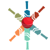 Bunter Cricketschläger - Cricket Geschenkidee
