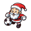 Père Noël Football Comic Noël