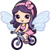 Fée Mignon Vélo Bande Dessinée