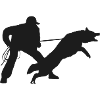 Dog with handler