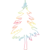 Christbaum, Tannenbaum oder Weihnachtsbaum Umriss