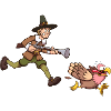 Pilgrim Hunting Turkey