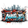 Urban Graffiti Abstract Street Art Clothing