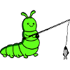 Caterpillar fishing