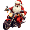 Père Noël à moto