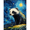 Dachs van gogh sternennacht