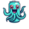 Funny Tangy Octopus Soda Can