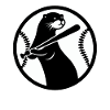 Otter Baseball Silhouette