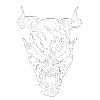 LT Krampus Perchten Maske weiss